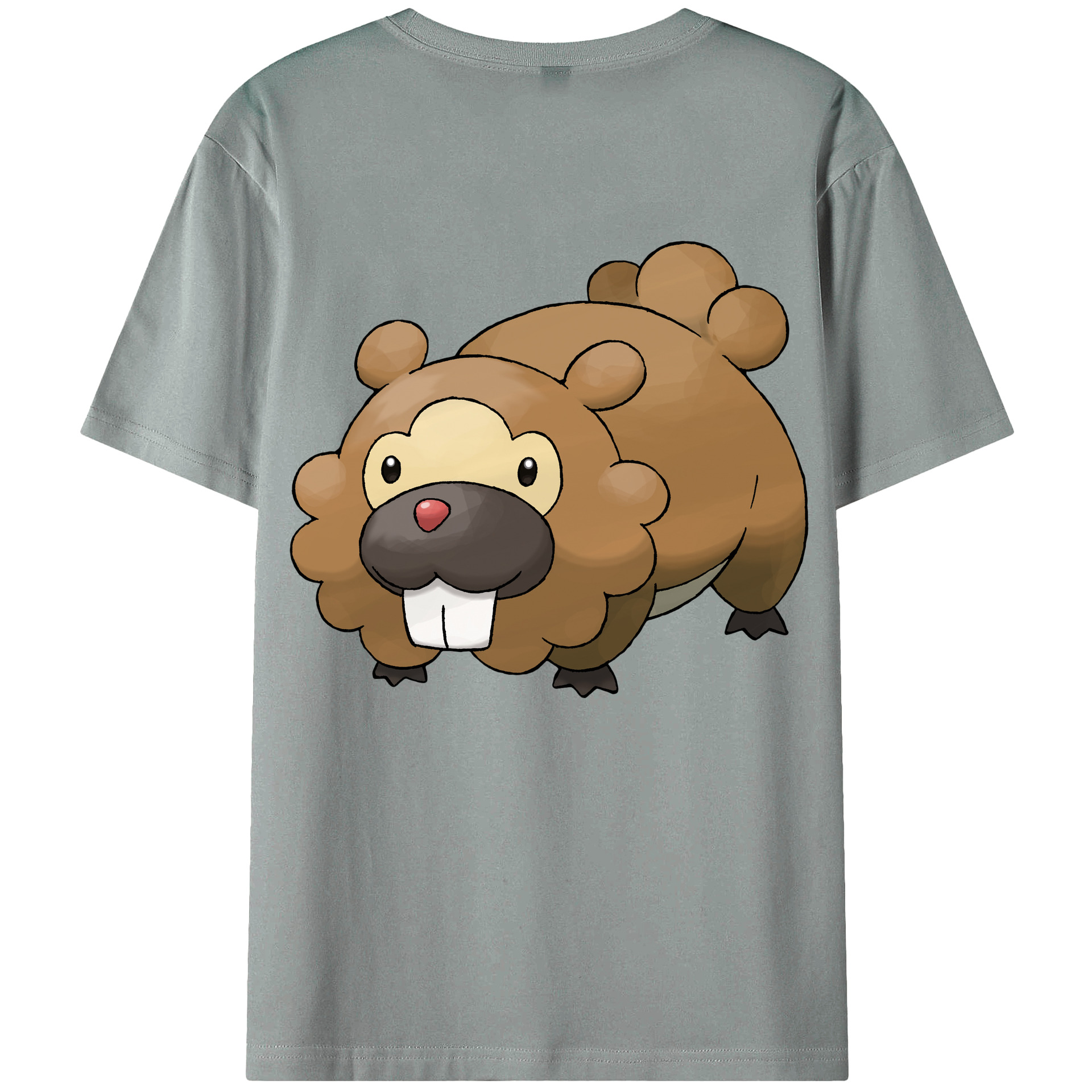 （画像用） ポケットモンスター Pokémon 綿100％ メンズ半袖Tシャツ（バックプリント） 通気性